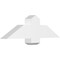 Ekena Millwork Eugene Architectural Grade PVC Gable Bracket, 36"W x 10 1/2"H x 4"D x 6"F, 7/12 Pitch GBP036X11X0406EUG00 - alternate 1